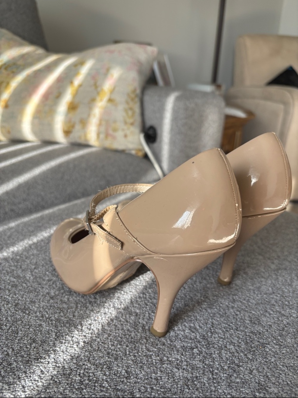 Chinese Laundry Nude Patent Mary Jane Heels - Picture 3 of 5